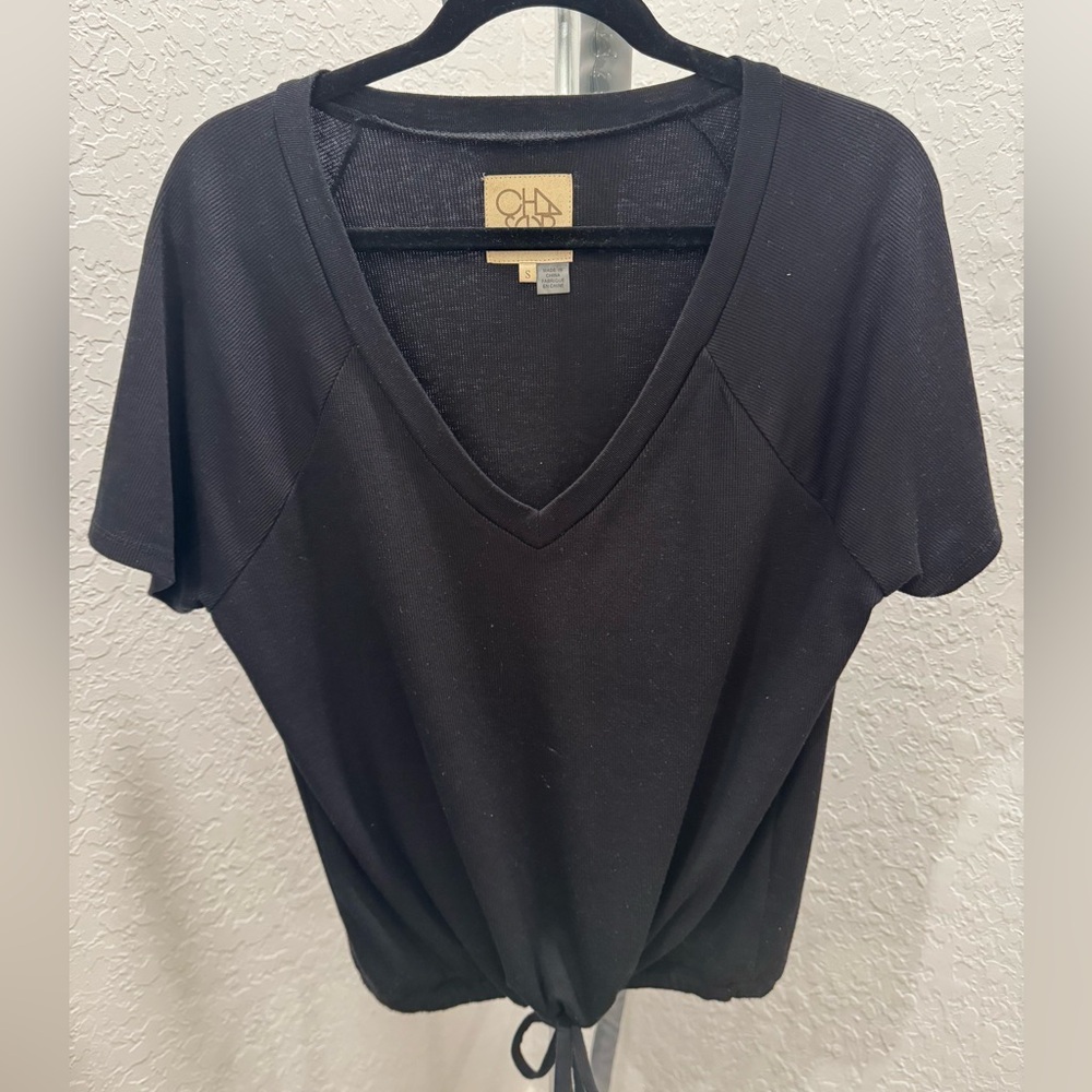 Chaser Black V-Neck Blouse